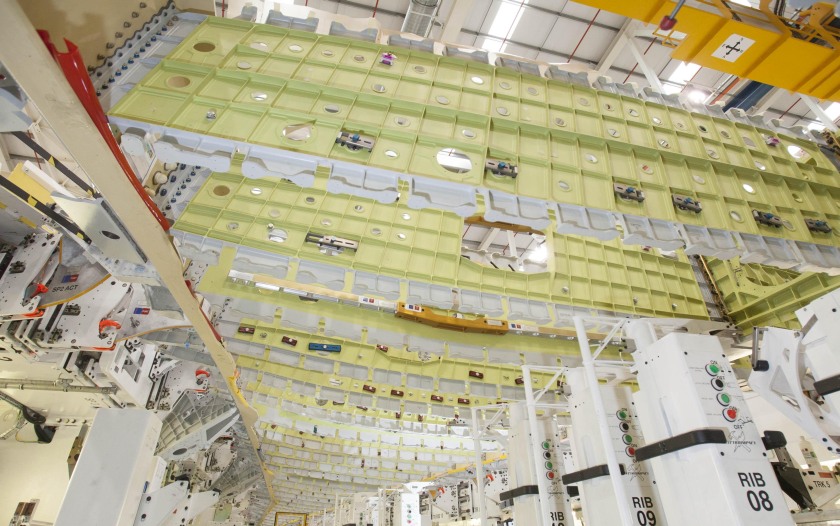 A350-1000 wing goes into production 840px